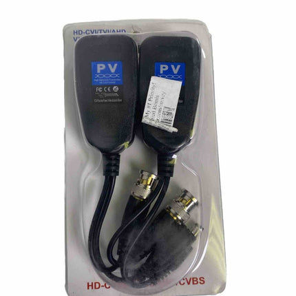 CCTV Coax BNC Video Power Balun Transceiver to CAT5e 6 RJ45 Connector