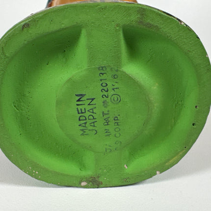 1962 LOS ANGELES DODGERS green base & hair swirl,  Vtg Bobblehead Nodder,  Japan