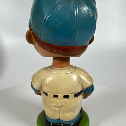 1962 LOS ANGELES DODGERS green base & hair swirl,  Vtg Bobblehead Nodder,  Japan
