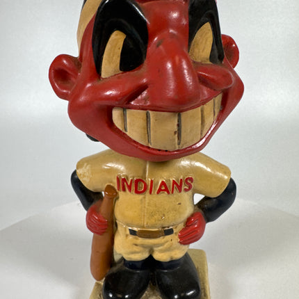 Vintage 1960s Nodder Chief Wahoo Cleveland Indians Bobblehead, Extremely Rare