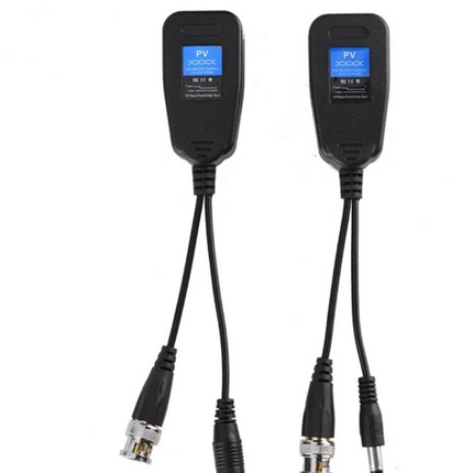 CCTV Coax BNC Video Power Balun Transceiver to CAT5e 6 RJ45 Connector