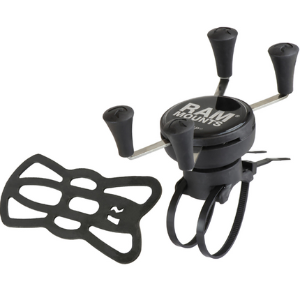 RAM Motorcycle Bike Handlebar Rail Mount w/ X-Grip Holder for Cell Phone, GPS