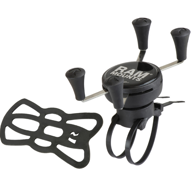 RAM Motorcycle Bike Handlebar Rail Mount w/ X-Grip Holder for Cell Phone, GPS