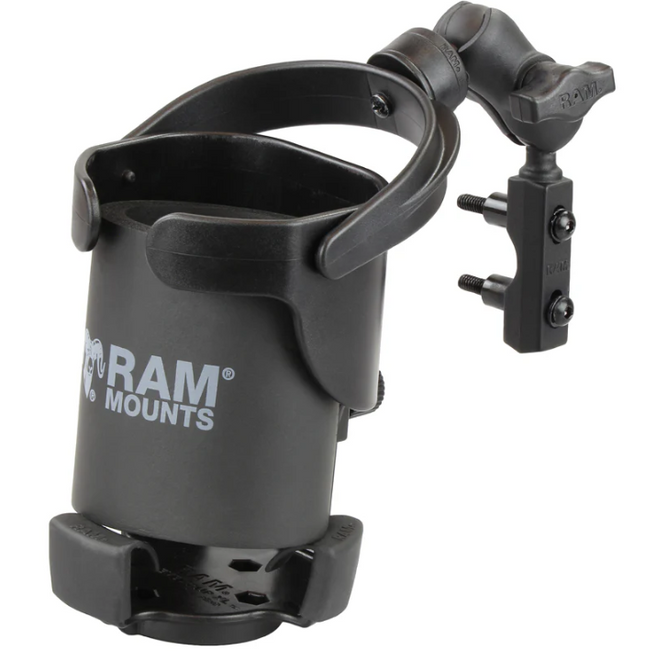 RAM Motorcycle Brake / Clutch / Handlebar Short Mount with Level Cup XL Holder