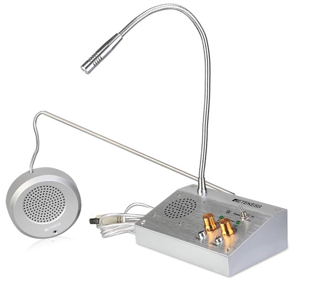 Retekess TW103 Window Speaker Mic Counter Intercom System Bank Office Restaurant