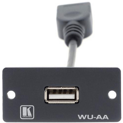 Kramer WU-AA USB Wall Plate Insert (A/A) - GRAY