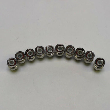10 Pack Lot BNC Male Plug to RCA Female Jack Coax Cable Video Adapter Connector