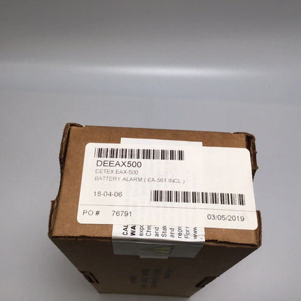 Detex EAX-500 - Exit Door Alarm, Battery, Gray, 100db Piezo Horn - NO Cylinder